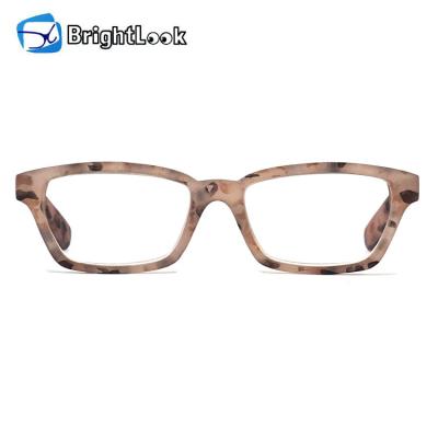 China New Slim Brightlook Fashion Milky With Color Draw Plastic Reading Glasses for sale