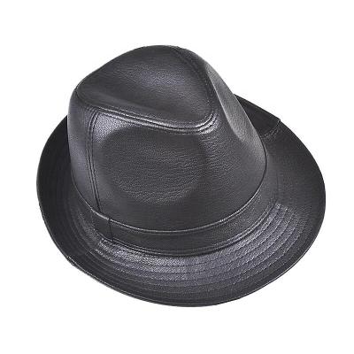 China 100% Real Style Cowhide Image Newest Fashion Wholesale Price Fashion Leather Color Man's Top Hat For Fedoras Hats Tosser Covers Gentleman's Hat for sale