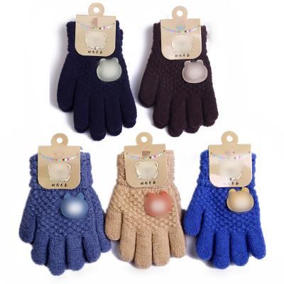 China Thick Warm Animal Gloves Autumn And Winter Warmth Plush Pattern Kids Warmth Gloves Knitted Gloves For Christmas Gifts for sale