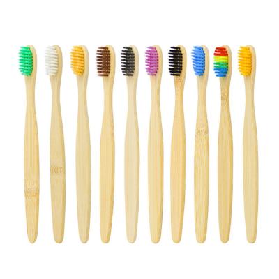 China Disposable Wholesale Custom Bamboo Toothbrush Toothbrush Bamboo Logo for sale