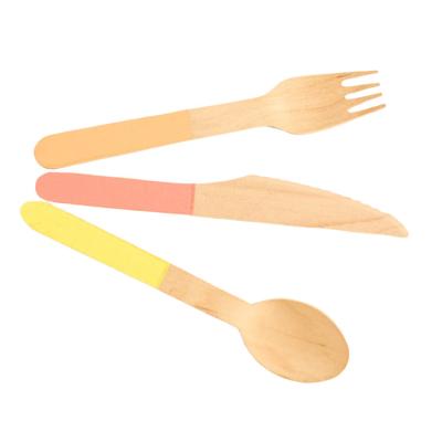 China EXW/FOB/CIF/DDP Wholesale Custom Disposable Restaurant Compostable Cutlery Wooden Cutlery Disposable Cutlery for sale