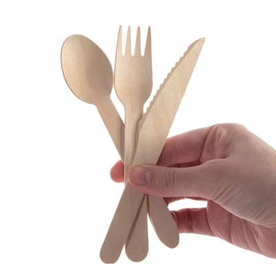 China EXW/FOB/CIF/DDP Compostable Cutlery Eco Friendly Wooden Cutlery Set Disposable Wooden Cutlery Set for sale