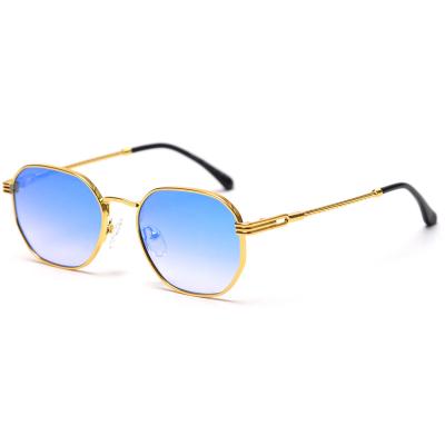 China Vintage 2021 square metal mirror square sunglasses for men shades sunglasses women uv400 for sale