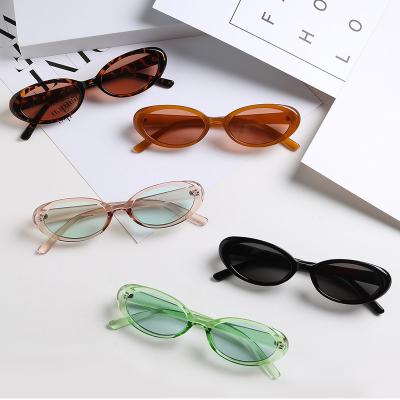 China Oval Oval Sunglasses For Women Small Frame Ladies UV400 Style Sun Glass Male Green Brown The Retro New for sale