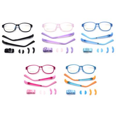 China Anti blue light glasses for kids flexible silicone glass optical square for boy girl anti blue light glasses for kids for sale