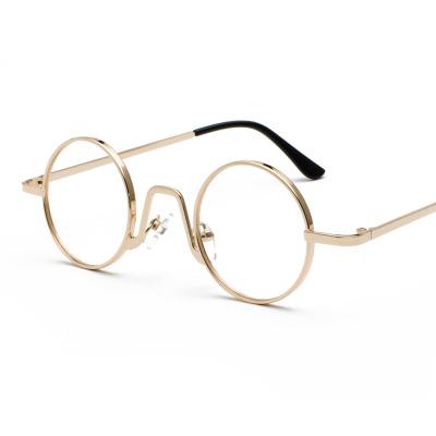 China Optical Eyeglasses Frames Vintage Small Round Metal Glass Frame For Women Round Optical Glasses Frames Men for sale