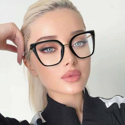 China Fashion Anti Cat Eye Glass Frame TR90 Fashion Glasses Women Eyewear Blue Light Blue Black Pink Square Glass Fashion Anti Cat Eyes for sale