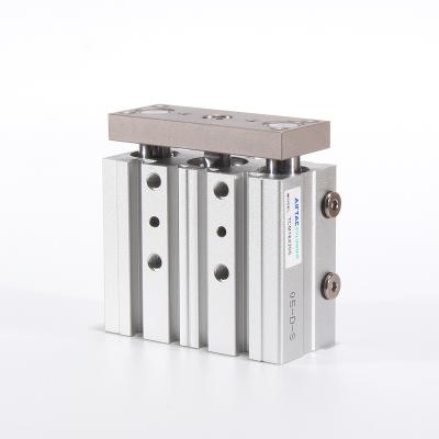 China Airtac TCM tcm cylinder action pneumatic gyro cylinder Three Rod Pneumatic Double Cylinder Series Aluminum Alloy Building Material Stores for sale