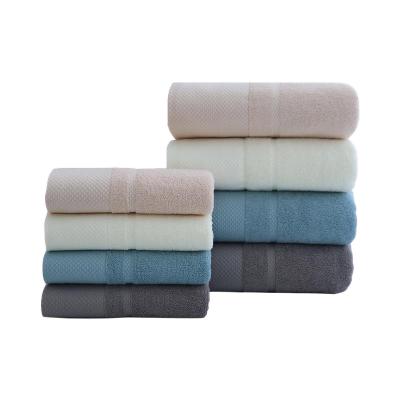 China Other Pure White Adult Hotel Hostel Cotton Towel Hotel Cloth Product Cotton Plus Size Thick Absorbent Plus Size Towel for sale