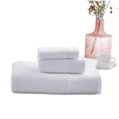 China The other face minimalist hotel cotton towel bath towel hotel guest room pure white cotton household wiping towel for sale