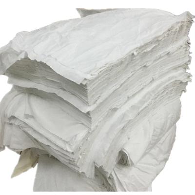 China QUICK DRY white cleaning main oil absorption cotton cloth machine cloth rag cloth pure industrial white rag cloth large old t for sale