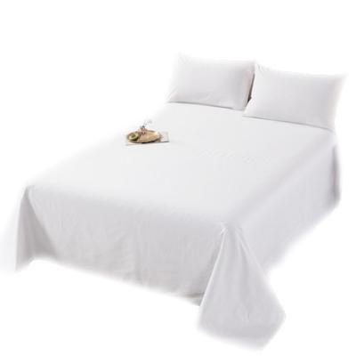 China Other Simple White Dorm Bed Sheet Pillowcase Set100Cotton Hotel Homestay Single Three-Piece Fabric White One-Piece Pro for sale