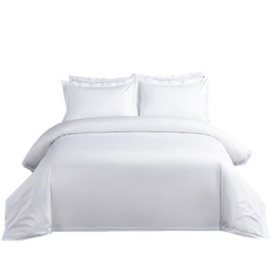 China Pure White Nondisposable Pure Pure Cotton Satin Comforter Hotel Cipher Color Cotton Bedding Canvas Hotel Quilt Cover for sale