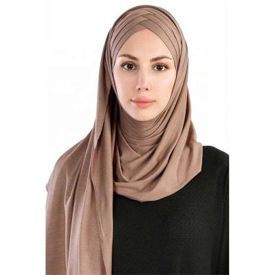 China Instant Muslim Dress.scarf Women Cotton Tank Top Scarf Plain Hijab Shawls And Wraps Islam Scarf Woman Hijabs 2020 Ready To Wear Headscarf for sale