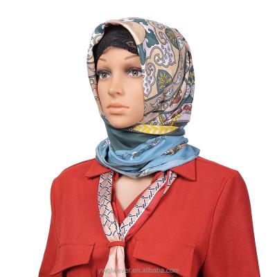 China african islamic chiffon scarf for women mslim hijab for women take surface net embroidery for sale