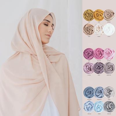 China 180*70 Heavy Chiffon Women Chiffon Hijabs Scarf Women Muslim Hijabs Turbans Shawl Scarves for sale