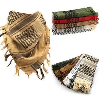 China Outdoor Hiking Military Arab Tactical Army Keffiyeh Cotton Scarves Desert Scarf With Tassel For Muslim Women Men Hijab Windproof Warm for sale