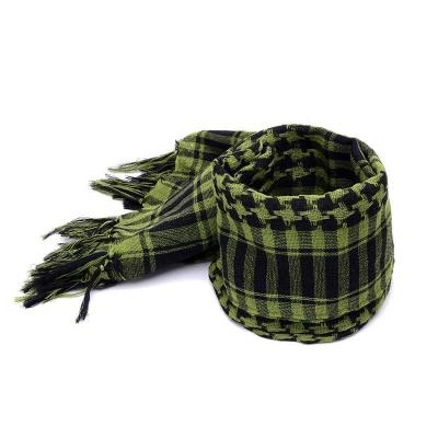 China New Winter Plaid Shemagh KeffIyeh Light Weight Desert Army Cotton Fashion Men Scarves Military Arab Tactical Super Warm Wraps 2019 Hot for sale