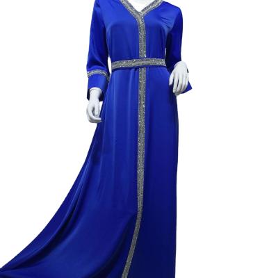 China Anti-Wrinkle Womens Clothing Arab Silk Women Islamic Muslim Abaya Dresses in Dubai Islamic Clothing Fashion Satin Muslim Hijab Dress for sale