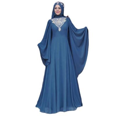 China Muslim Dubai Kaftan Dress Turkey Modest Robe Islamic Clothes Elegant Solid Color Maxi Dress Abaya Hijab Dress Women Anti-wrinkle Long Sleeves for sale