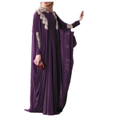 China Anti-wrinkle to sleeve 2021 Turkish Islamic Abaya Hijab Dress Dubai Arab Muslim Women Hijab Dress Women Autumn Ramadan Muslim Dress for sale