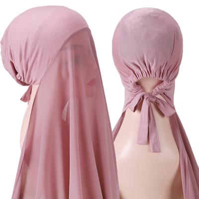 China Custom Ready Chiffon Hijab Instant Chiffon Hijab With Hood Under Scarf Unique Design Scarf For Women Muslim Scarf for sale