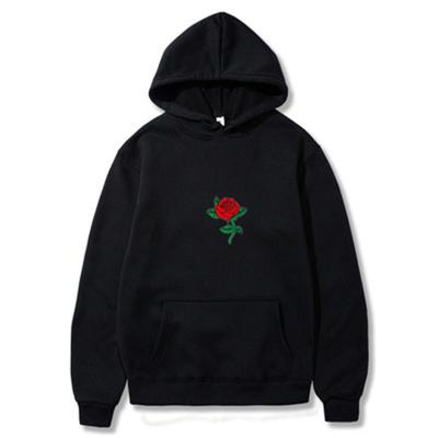 China QUICK DRY Hoodie Sweatshirt Men Fashion Streetwear Rose Flower Print Hoodies Tops Pullover Mens Sweatshirt Hoody Hooded Clothes for sale