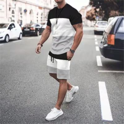 China 2023 New Summer Men's Breathable T-shirt Suits Men's Sportswear Comfortable T-shirt Shorts Suits Sportswear Suits Men's Oversized Clothing for sale