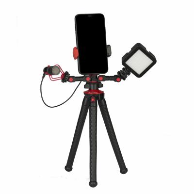 China Fotopro PORTABLE Portable Tripod Smartphone Vlogging Kit Video Conference Lighting Kit with Microphone for sale