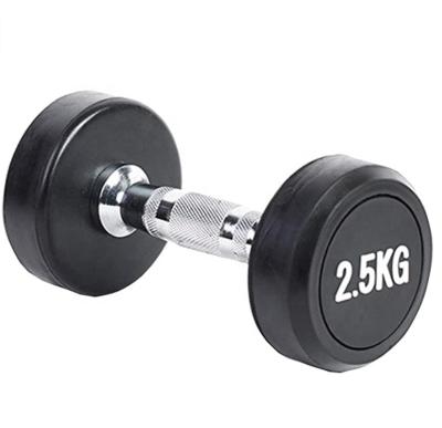 China ONESTARSPORTS Dumbbell Rubber Covered Rubber Coated Round Dumbbell for sale