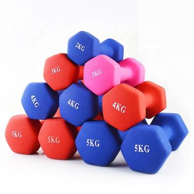 China Casting + Neoprene Covering ONESTARSPORTS Colored Vinyl Dipping Nantong PVC Neoprene Portable Gym Solid Cast Dumbbell for sale