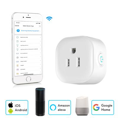 China Residential / Multipurpose Mobile Wifi US Socket APP Remote Control Smart Type Support Amazon Alexa Google Home for sale