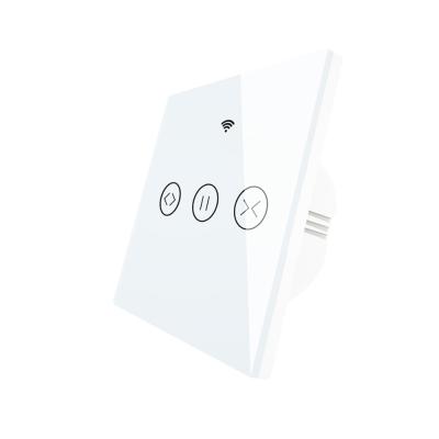 China EU Moes glass type smart glass panel touch wifi curtain switch work with Alexa SMART SPEAKER for sale