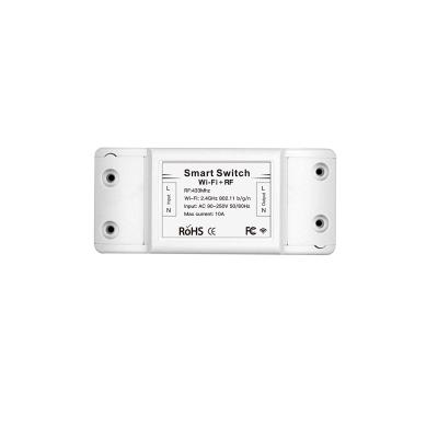 China ABS RF433Mhz+Wifi Radio Remote Control Smart Light Switch With 1 Band Wall Panel Transmitter for sale