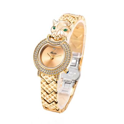 China Small Automatic Date Leopard Dial Strap Watch Trend Fashion Ladies Watch for sale