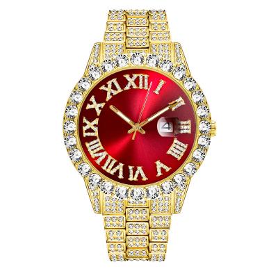 China Automatic Date Hip Hop Iced Out Watches Color Dial Is Inlaid With Diamond Watches Women Wrist Luxury for sale