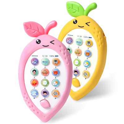 China 2022 Musical Lemon Light Mobile Phone Educational Children and Music Lemon Control Smart Musical Toy Baby Mobile Phone Toy for sale