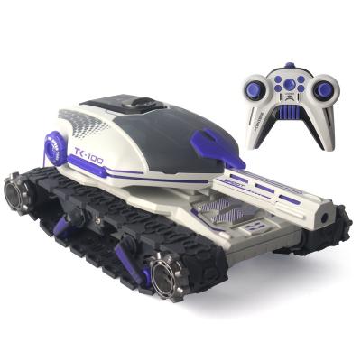 China Hot selling RC hobby toys can launch water bomb with rc stunt car rc light tank for sale