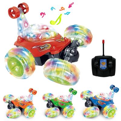 China 2022 New Children's RC Hobby Game Kids Fun RC Electric Stunt Car Toys 360 Degree Rotation Graffiti Jump Remote Control Car for sale