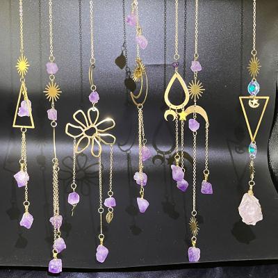 China Global Hanging Sun Catchers With Chain Pendant Ornament Amethyst Charm For Window Home Office Wedding Party Garden Decoration for sale