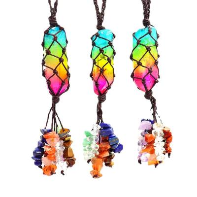 China Hanging Car Window Feng Shui Decorate Wall Decor Hanging Accessories Meditation Energy 7Chakra Global Hanging Car Pendant for sale