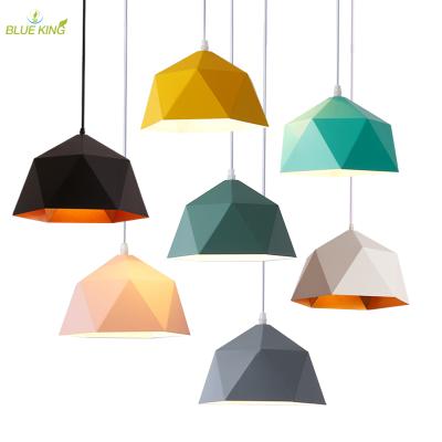 China Modern Minimalist Geometric Square Lights Living Room Ceiling Lamp Simplicity Iron Rhombus Ceiling Lamp Bar Office Restaurant for sale