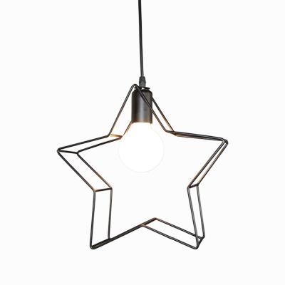 China Beautiful Mid Century Kid's Room Loft Metal Pendant Lamp Modern Industrial 5 Star Led Dining Lamp Decor. for sale