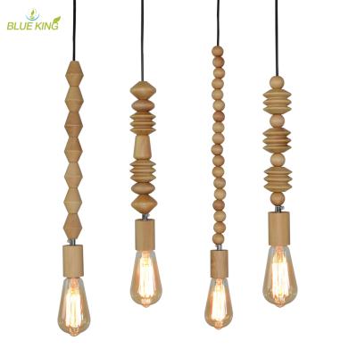 China Modern Village Modern Individual Japanese Bar Style Southeast Asian Wooden Bead Ceiling Lamp for sale