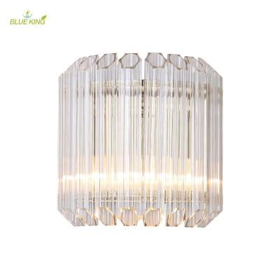 China Modern Classic Luxury Modern Decorative Glass Wall Light Lead Crystal Living Room External Blow Wall Lights for sale