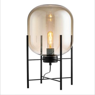 China TD Nordic Vertical Custom Home Decor Hotel Iron Cover Living Room Floor Glass Table Lamp for sale