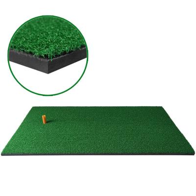 China EVA Bottom + Nylon Grass Golf Indoor Putting Green Hitting Mat Swing Practice Monochrome Grass Golf Mats for sale