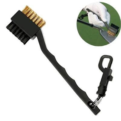 China Best Double Sided Golf Cleaning Brush Double Sided Golf Club Cleaning Brush Golf Ball Hand Held Free Standing Brush for sale