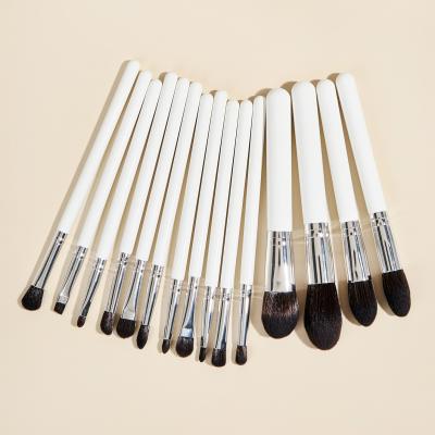 China Angular Blush Private Label Customize Makeup Brushes 15PCS High Grade White Makeup Brushes Makeup Brush Set for sale