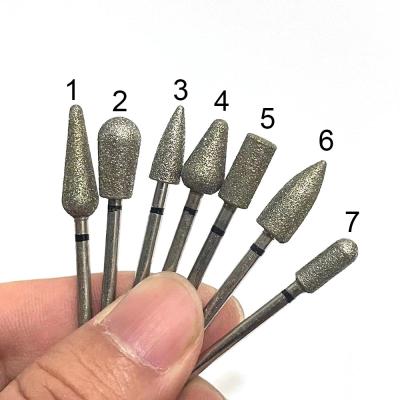 China Professional Manicure 7 Type Diamond Nail Drill Bit Sizes Pedicure Manicure Nail Drill Bit for sale